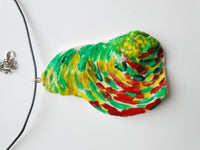 Handpainted Colorful Statement Necklace | Handmade Beautiful Pendant - Vintage Radar