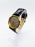 Gold-Tone Geometric Bulova Vintage Watch | Bulova Quartz Watch - Vintage Radar