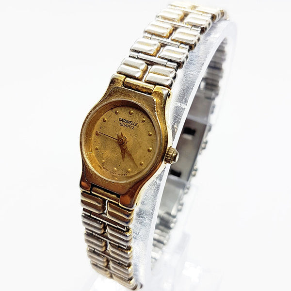 Vintage de dos tonos de 1988 Caravelle Por Bulova Cuarzo reloj para mujeres