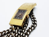 Caravelle By Bulova Vintage Watch | Square Gold-Tone Watch - Vintage Radar