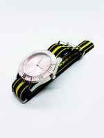 Pale Pink Nato Strap Quartz Watch For Women | Retro Ladies' Watch - Vintage Radar