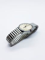 1990s Silver Timex Q Quartz Watch for Men & Women | Old Timex Watch - Vintage Radar