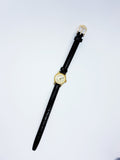 Small Gold Timex Leather Watch for Women | Ladies Small Gold Timex Dress Watch - Vintage Radar