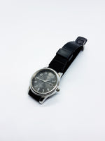 Black Timex Indiglo Date Watch for Men | Mens Silver 36mm Timex Watch - Vintage Radar