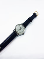 Small Vintage Mechanical Timex Watch | Blue Leather Strap U.S.A. Watch - Vintage Radar