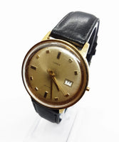 1971 Timex Cal 32 46360 Viscount Self Wind Man's Gold Tone Watch - Vintage Radar