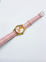 Gold-Tone & Pink Tweety Vogel Uhr | 90er Jahre Vintage Armitron Uhr