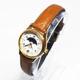 Timex Quartz Moon Phase Watch | Gold-tone Moonphase Watch - Vintage Radar