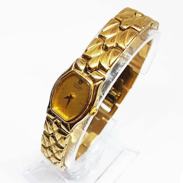 Gold-tone Elegant Citizen Watch For Ladies | Luxury Vintage Watch - Vintage Radar