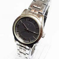 Black Dial Relic Vintage Watch | Silver-Tone Quartz Watch - Vintage Radar