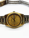 Vintage 3E23-0A69 Seiko Watch |  Gold-tone Unisex Seiko Date Watch - Vintage Radar
