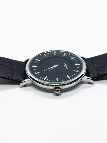 Minimalist Ascot Quartz Watch | All Black Vintage Ascot Watch – Vintage ...