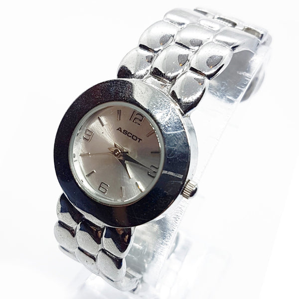 Retro Bangle Ascot Women's Watch | Silver-Tone Vintage Watch For Her - Vintage Radar