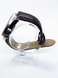 Silver-Tone Ascot Date Watch For Men | Luxury Ascot Quartz Watch - Vintage Radar