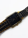 Black & Gold Luxury Accurist Watch | Unisex Vintage Accurist Watches - Vintage Radar