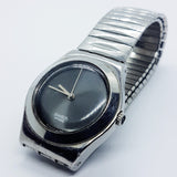 2002 DEEP NIGHT YLS125 Swiss Swatch Watch | Medium Sized Swatch Irony - Vintage Radar