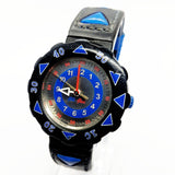 2000 Flik Flak Swiss azul y rojo hecho reloj para niños y adultos vintage