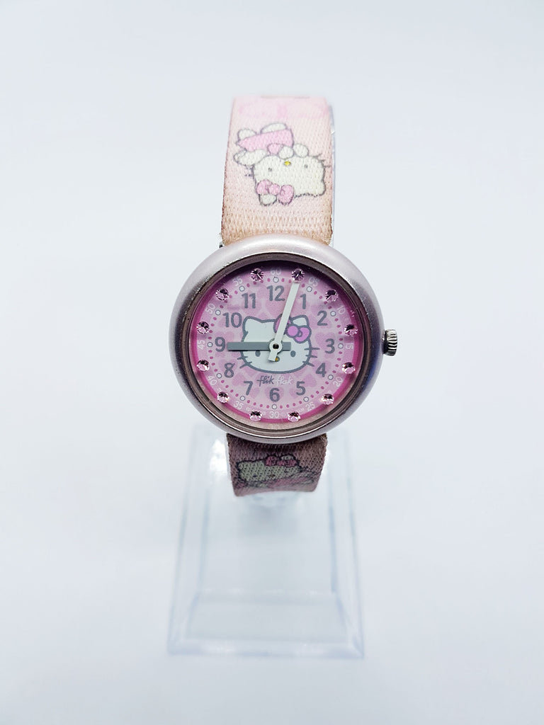 Montre Flik Flak Hello Kitty Vintage - Pour Fille, Fonctionne, Occasion