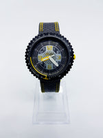 Schwarze & gelbe Hipster Geometrische Schweizer Uhren für Männer und Frauen