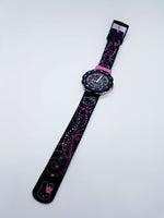 Hallo Kitty Black & Pink Flik Flak durch Swatch Uhr | Vintage -Schweizer Uhren