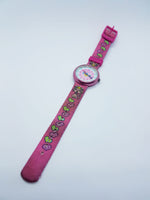 2002 Flik Flak وقت القصة ساعة | Pink Princess Cat Swiss Watch لها