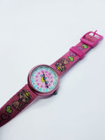 2002 Flik Flak L'heure du conte montre | Princesse rose chat suisse montre pour elle