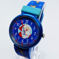 Chrismas Flik Flak Swiss Watch for Men and Women | Blue Santa Swiss Watch