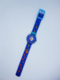 Chrismas Flik Flak schweizerisch Uhr Für Männer und Frauen | Blue Santa Swiss Uhr