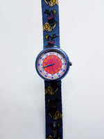 Suisse de sorcellerie fabriquée Flik Flak montre | 1997 Halloween Basket Witch montre