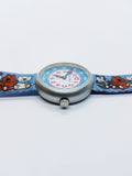 2001 Blue Teddy Bear Flik Flak Swiss-Made Watch for Boys & Girls