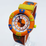 1997 Vintage Orange Flik Flak durch Swatch Uhr | Seltene 90er -Schweizer Uhren