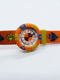 1997 Orange vintage Flik Flak di Swatch Guarda | Rari orologi svizzeri degli anni '90