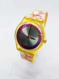 TILL THE BUTTERFLIES GE118 Red Swatch watch Vintage | Nature Swatch Watch Gift - Vintage Radar