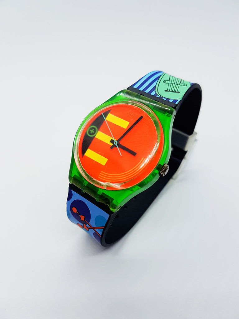 1988 Rare NEO Rider GG103 Swatch montre | Néon suisse des années 80 ...