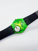 1988 Rare NEO RIDER GG103 Swatch Watch | 80s Swiss Neon Swatch Watch - Vintage Radar