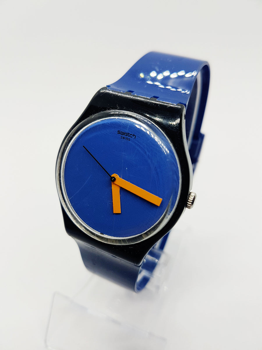 2012 ORANGE'N PETROL GB268 Blue & Orange Swiss Swatch Modern Watch ...