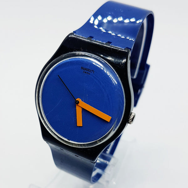 2012 ORANGE'N PETROL GB268 Blue & Orange Swiss Swatch Modern Watch - Vintage Radar