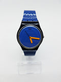 2012 ORANGE'N PETROL GB268 Blue & Orange Swiss Swatch Modern Watch - Vintage Radar