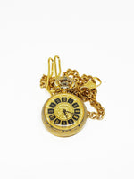 Vintage Cincaset Pocket Watch | Gold-tone Tiny Medallion Watch - Vintage Radar