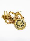 Vintage Cincaset Pocket Watch | Gold-tone Tiny Medallion Watch - Vintage Radar