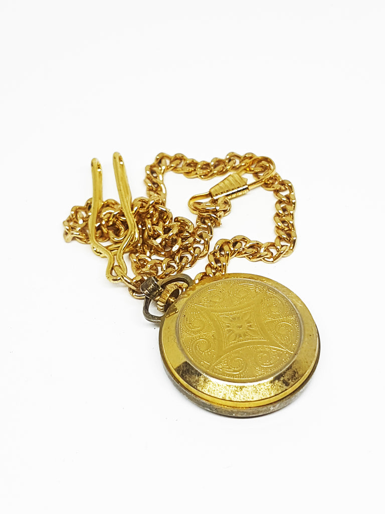 Vintage Endura Swiss Pocket Watch Gold Tone Vintage Pendant Vintage Radar 0422