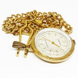 Vantage by Hamilton Shockresistant Pocket Watch  | Gold-tone Vintage Pendant - Vintage Radar