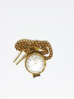 Vantage by Hamilton Shockresistant Pocket Watch  | Gold-tone Vintage Pendant - Vintage Radar