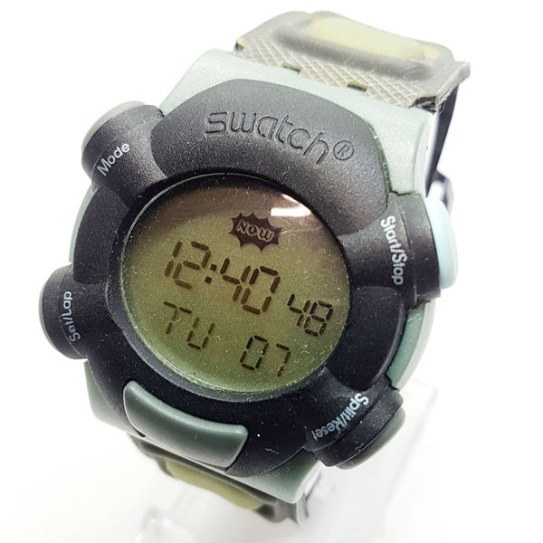 STILL WORKING SQZ103 Digital Beat Swatch Watch | 1999 Digital Swatch Watch - Vintage Radar