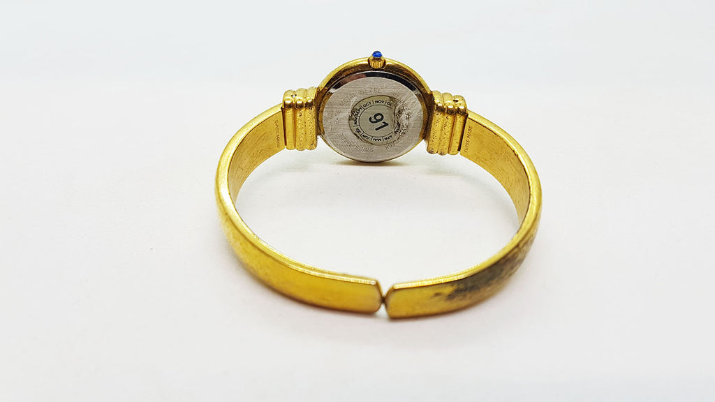 Minimalist Swiss Made Watch Mickey Mouse 90s Gold Tone Art Deco Watch ...