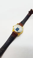 Lorus V501 1T50 HR 2 Mickey Mouse Uhr Goldene Hülle braunes Leder Uhr Gurt