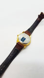 Lorus V501 1T50 HR 2 Mickey Mouse reloj Caso dorado de cuero marrón reloj Correa