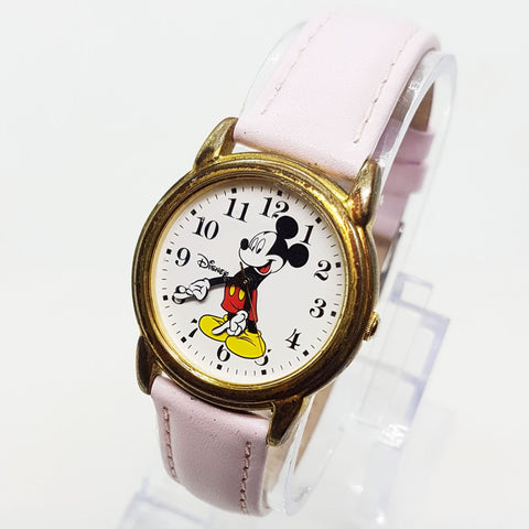 SII Marketing RRS58AX Mickey Mouse reloj Cuero rosa reloj Correa