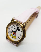 SII Marketing RRS58AX Mickey Mouse مشاهدة حزام ساعة جلدية وردية