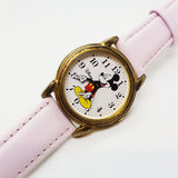 SII Marketing RRS58AX Mickey Mouse مشاهدة حزام ساعة جلدية وردية